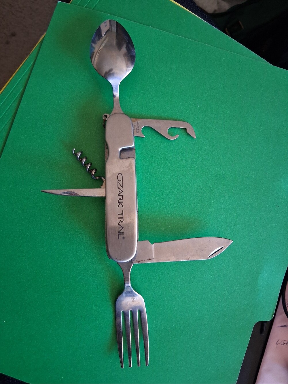 Ozark Trail Stainless Steel Camping Utensil Multi-Tool Spoon Fork Knife